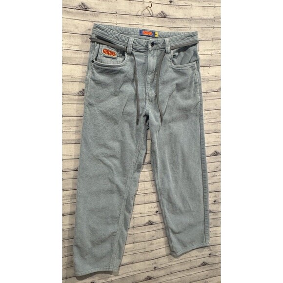 VTG EMPYRE Mens Relax Corduroy Pant Sz 32 Light Blue Skate Wide Leg Baggy W FLAW - Picture 12 of 16